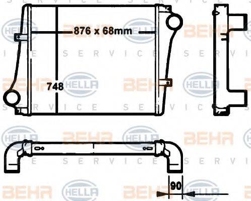 BEHR HELLA SERVICE 8ML376760451 Інтеркулер