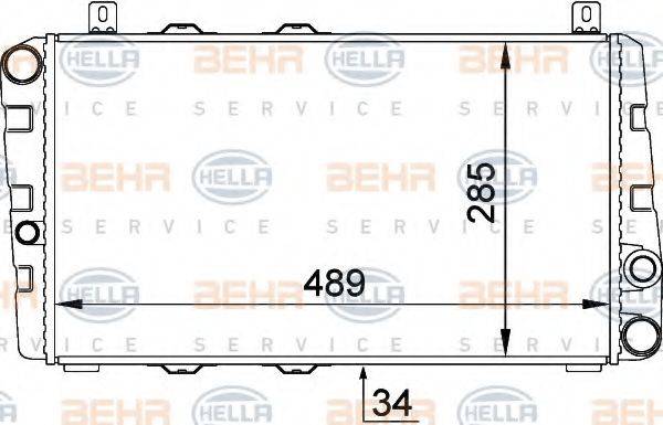 BEHR HELLA SERVICE 8MK376764061 Радіатор, охолодження двигуна