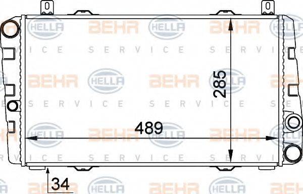 BEHR HELLA SERVICE 8MK376764071 Радіатор, охолодження двигуна