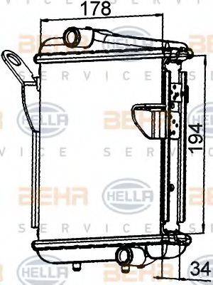 BEHR HELLA SERVICE 8MK376765271 Радіатор, охолодження двигуна