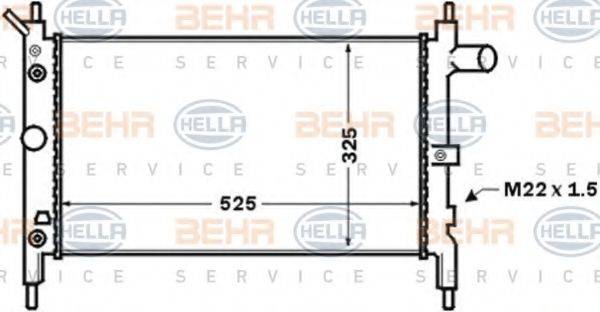 BEHR HELLA SERVICE 8MK376771051 Радіатор, охолодження двигуна