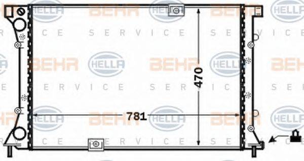 BEHR HELLA SERVICE 8MK376771771 Радіатор, охолодження двигуна