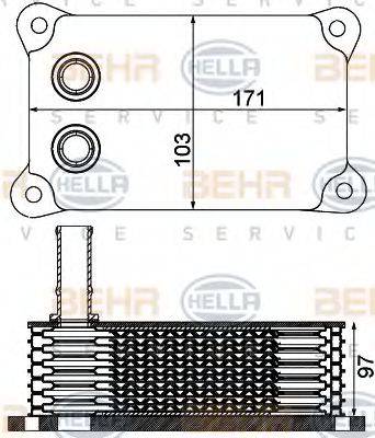 BEHR HELLA SERVICE 8MO376797161 масляний радіатор, моторне масло