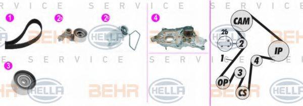 BEHR HELLA SERVICE 8MP376817871 Водяний насос + комплект зубчастого ременя