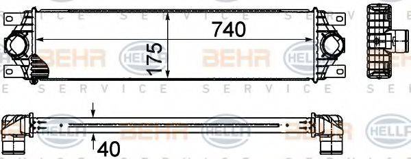 BEHR HELLA SERVICE 8ML376899011 Інтеркулер