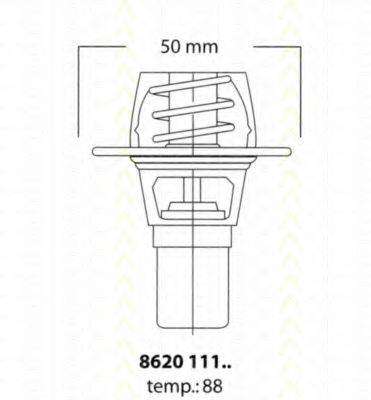 TRISCAN 862011191 Термостат, охолоджуюча рідина