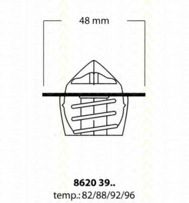 TRISCAN 86203988 Термостат, охолоджуюча рідина