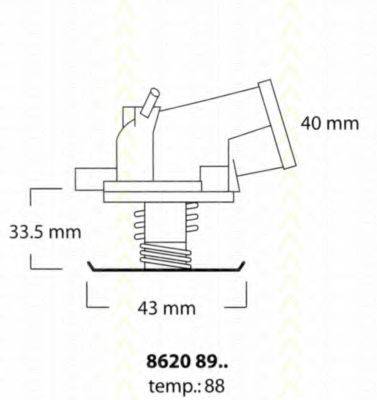 TRISCAN 86208988 Термостат, охолоджуюча рідина