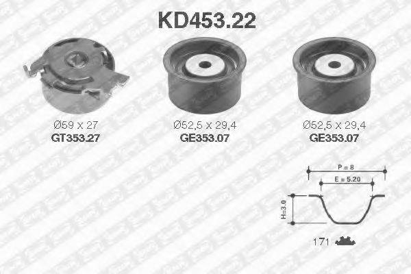 SNR KD45322 Комплект ременя ГРМ