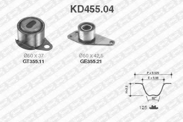 SNR KD45504 Комплект ременя ГРМ