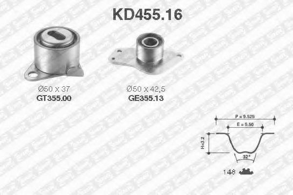 SNR KD45516 Комплект ременя ГРМ