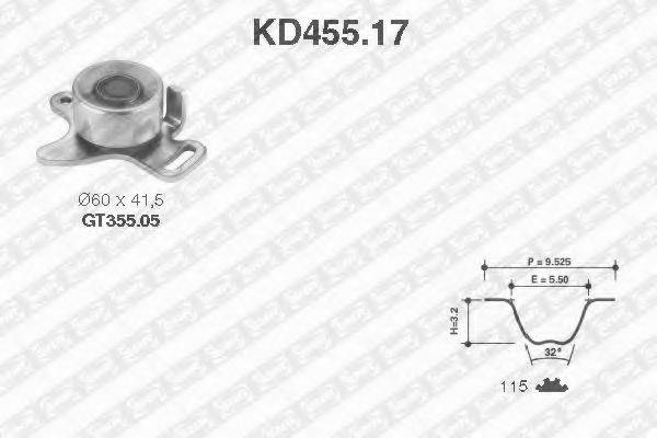 SNR KD45517 Комплект ременя ГРМ