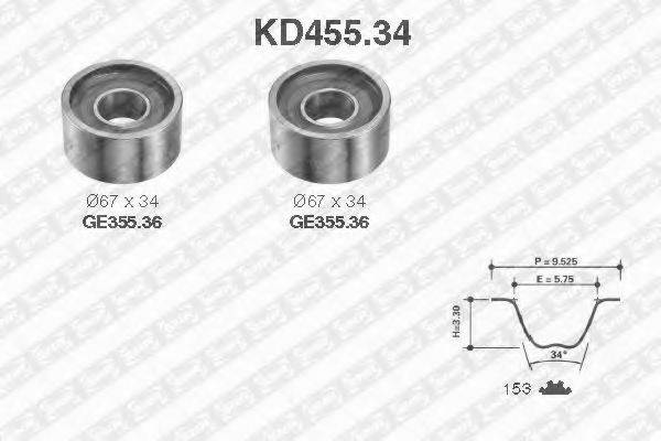 SNR KD45534 Комплект ременя ГРМ