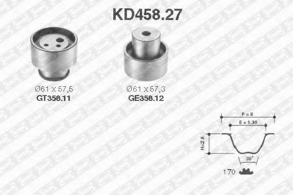 SNR KD45827 Комплект ременя ГРМ