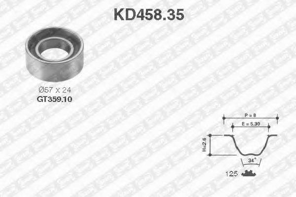 SNR KD45835 Комплект ременя ГРМ