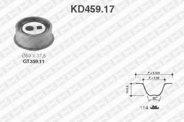 SNR KD45917 Комплект ременя ГРМ