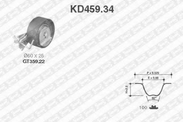 SNR KD45934 Комплект ременя ГРМ