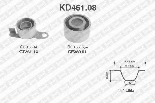 SNR KD46108 Комплект ременя ГРМ