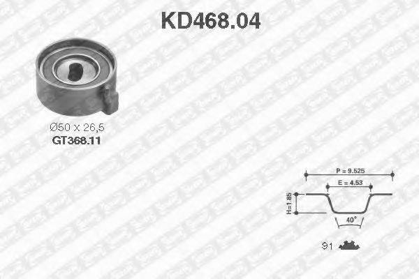 SNR KD46804 Комплект ременя ГРМ