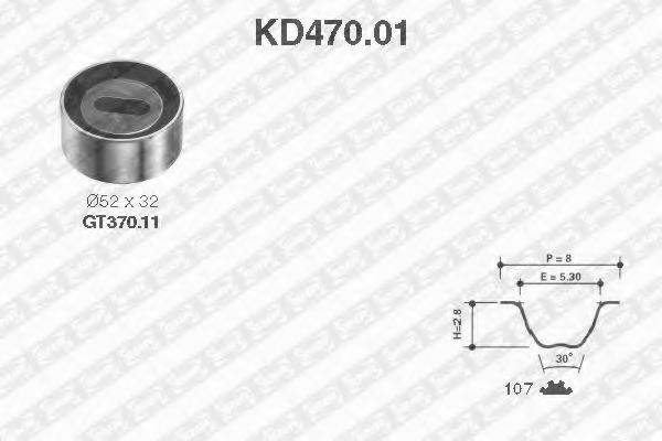 SNR KD47001 Комплект ременя ГРМ