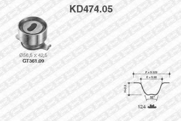 SNR KD47405 Комплект ременя ГРМ