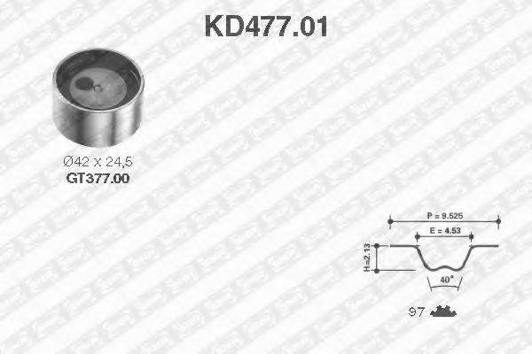 SNR KD47701 Комплект ременя ГРМ