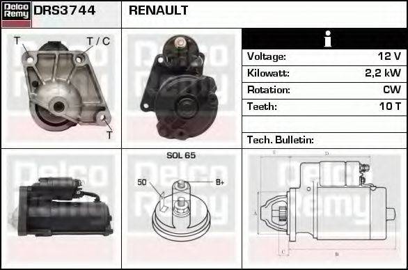 DELCO REMY DRS3744 Стартер