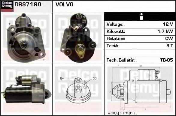 DELCO REMY DRS7190 Стартер