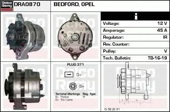 DELCO REMY DRA0870 Генератор