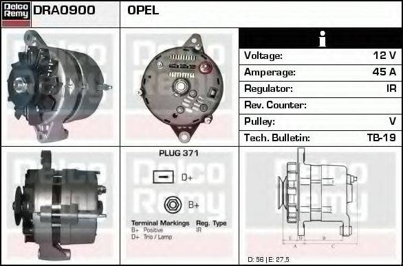 DELCO REMY DRA0900 Генератор