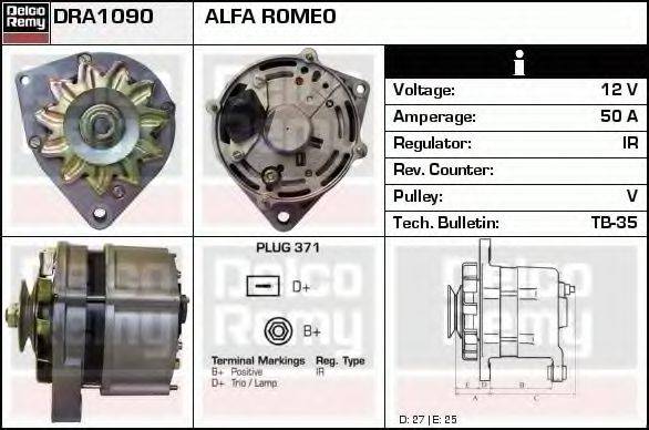 DELCO REMY DRA1090 Генератор