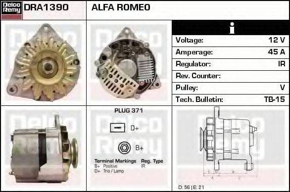 DELCO REMY DRA1390 Генератор