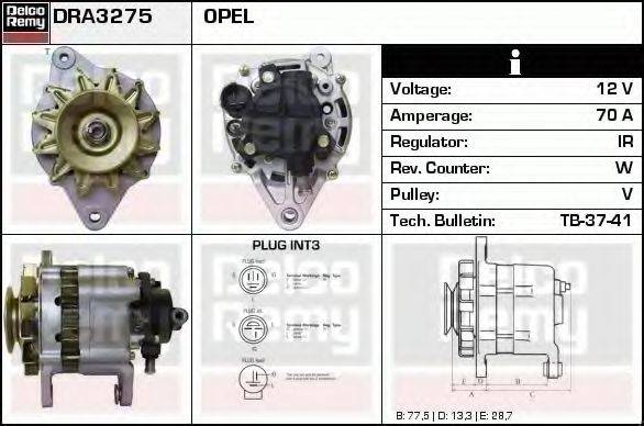 DELCO REMY DRA3275 Генератор