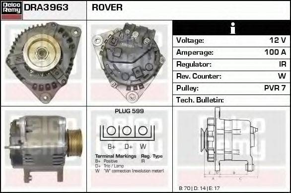 DELCO REMY DRA3963 Генератор