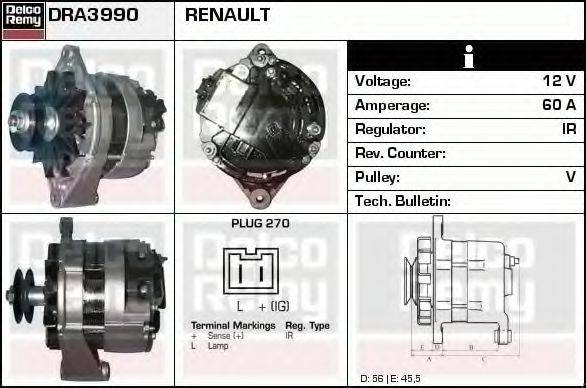 DELCO REMY DRA3990 Генератор