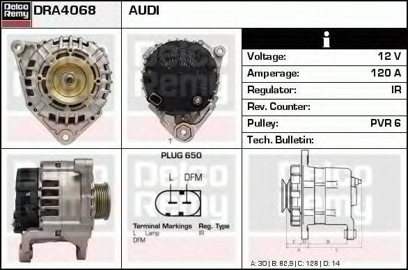 DELCO REMY DRA4068 Генератор