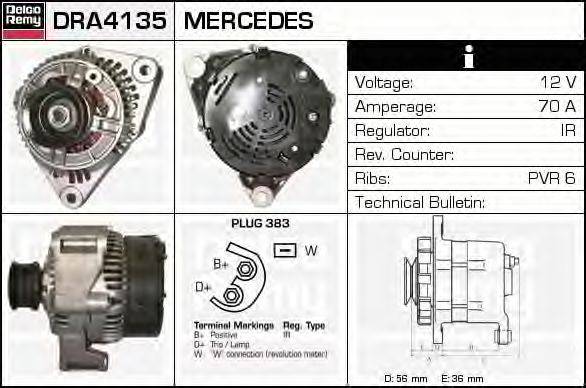 DELCO REMY DRA4135 Генератор