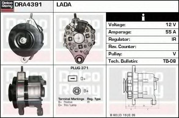 DELCO REMY DRA4391 Генератор