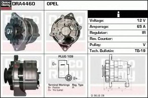 DELCO REMY DRA4460 Генератор