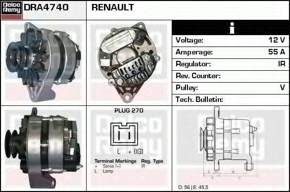 DELCO REMY DRA4740 Генератор