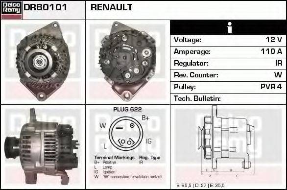 DELCO REMY DRB0101 Генератор