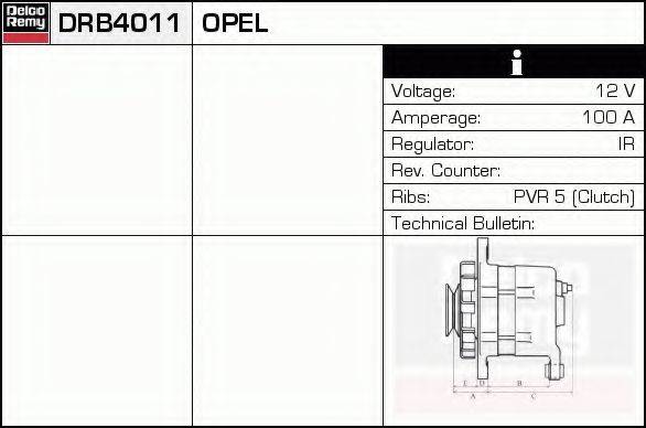 DELCO REMY DRB4011 Генератор