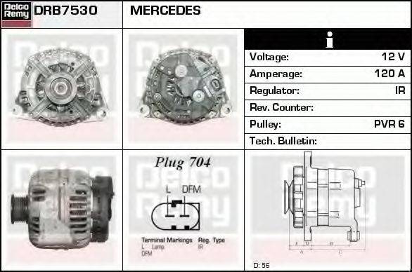 DELCO REMY DRB7530 Генератор