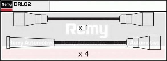 DELCO REMY DRL02 Комплект дротів запалювання