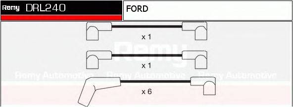 DELCO REMY DRL240 Комплект дротів запалювання