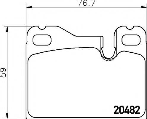 PAGID T1072 Комплект гальмівних колодок, дискове гальмо