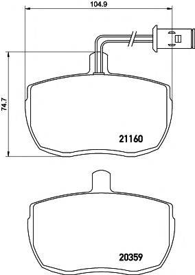 PAGID T0062 Комплект гальмівних колодок, дискове гальмо