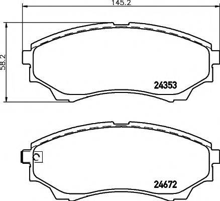 PAGID T1603 Комплект гальмівних колодок, дискове гальмо