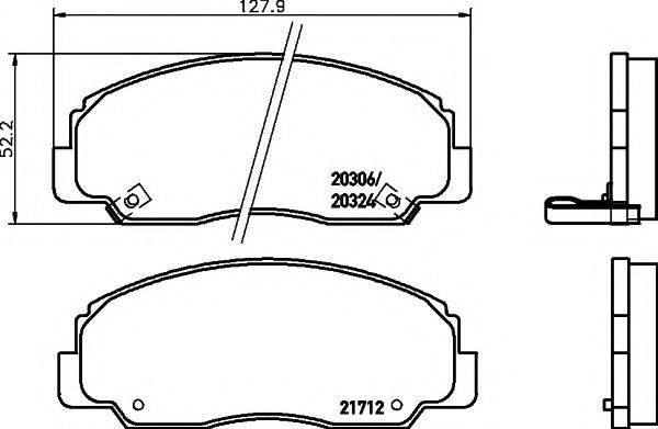 PAGID T1286 Комплект гальмівних колодок, дискове гальмо