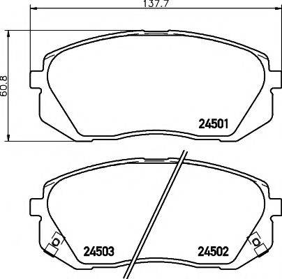 PAGID T1660 Комплект гальмівних колодок, дискове гальмо